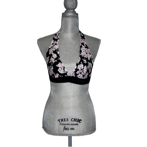 Victoria’s Secret Pink Other - Victoria’s Secret PINK black floral bralette SMALL